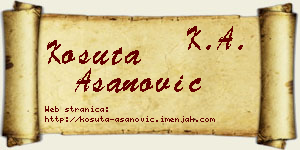 Košuta Asanović vizit kartica